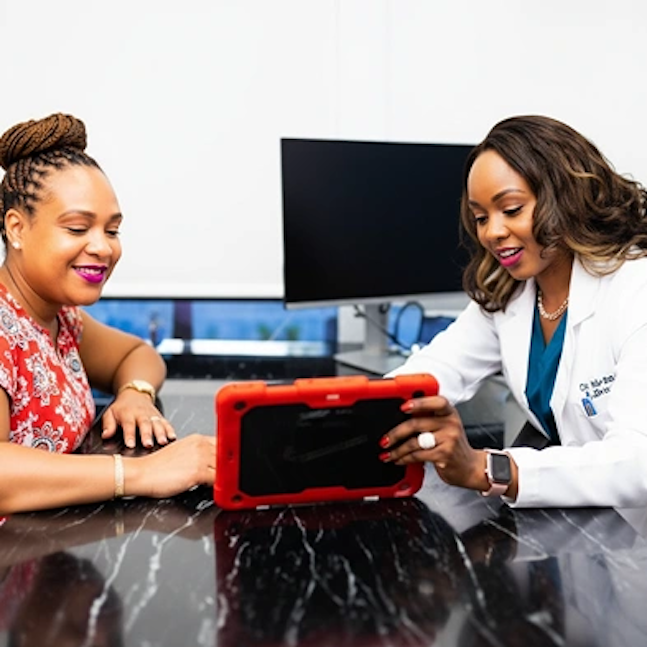 Dr. Rachael and patient